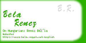 bela rencz business card